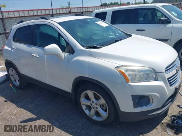 2015 Chevrolet Trax LTZ with VIN KL7CJNSB6FB194324, listed as a IAAI auction lot 43175847 with 109,899 mi miles and . Bid and sale history available at DreamBid. Image 1.