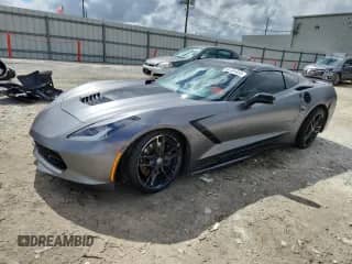 2014 Chevrolet Corvette Z51 3LT with VIN 1G1YL2D78E5129684, listed as a Copart auction lot 64734455 with 40,018 mi miles and Salvage title. Bid and sale history available at DreamBid. Image 1.