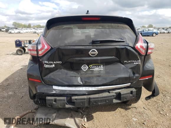 2018 Nissan Murano Platinum z VIN 5N1AZ2MH2JN195928, wystawiony jako Copart lot #81781735 z przebiegiem 48 944 mil mil oraz Szkoda całkowita • Salvage title. Historia ofert i sprzedaży dostępna na DreamBid. Obrazek 6.