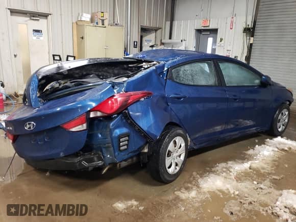 2016 Hyundai Elantra Value Edition с VIN KMHDH4AEXGU600678, выставлен на аукционе Copart как лот 43893023 с пробегом Не указан миль и На запчасти • Non repairable. История ставок и продаж доступна на DreamBid. Изображение 3.