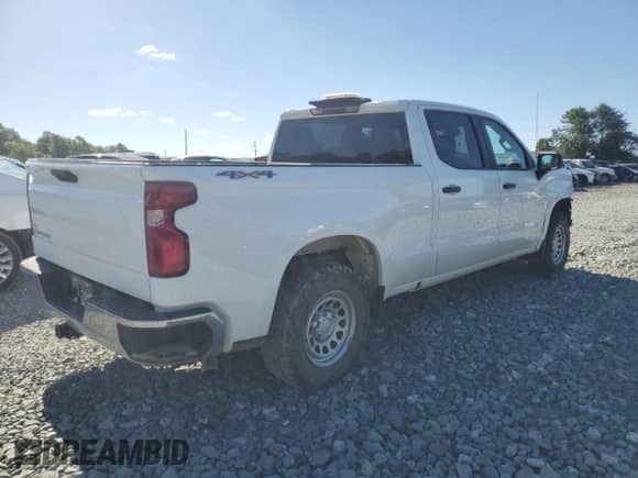 2023 Chevrolet Silverado 1500 Work Truck with VIN 3GCPDAEK7PG181560, listed as a Copart auction lot 57274005 with 77,472 mi miles and Clean title. Bid and sale history available at DreamBid. Image 3.