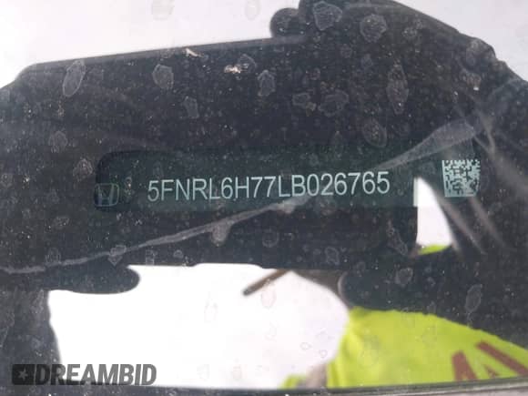 2020 Honda Odyssey EX-L with VIN 5FNRL6H77LB026765, listed as a IAAI auction lot 43328922 with 39,757 mi miles and . Bid and sale history available at DreamBid. Image 19.