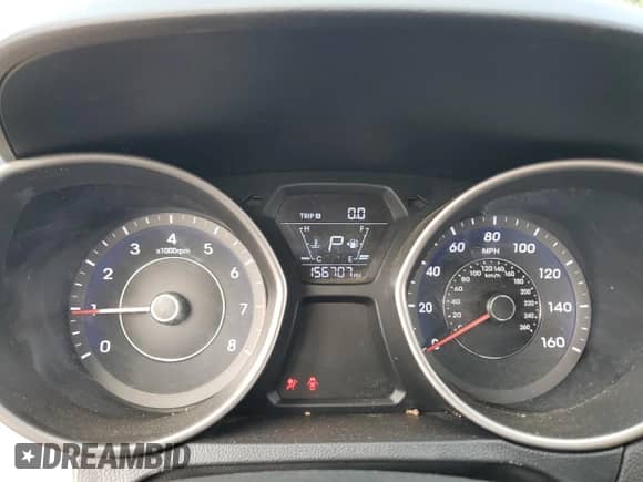 2016 Hyundai Elantra SE with VIN 5NPDH4AE6GH748731, listed as a Copart auction lot 80783125 with 156,707 mi miles and Salvage title. Bid and sale history available at DreamBid. Image 9.