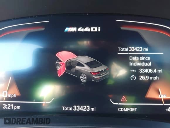 2021 BMW 4 Series M440i xDrive с VIN WBA13AR03MCG06773, выставлен на аукционе IAAI как лот 43388457 с пробегом 33 423 миль миль и . История ставок и продаж доступна на DreamBid. Изображение 7.