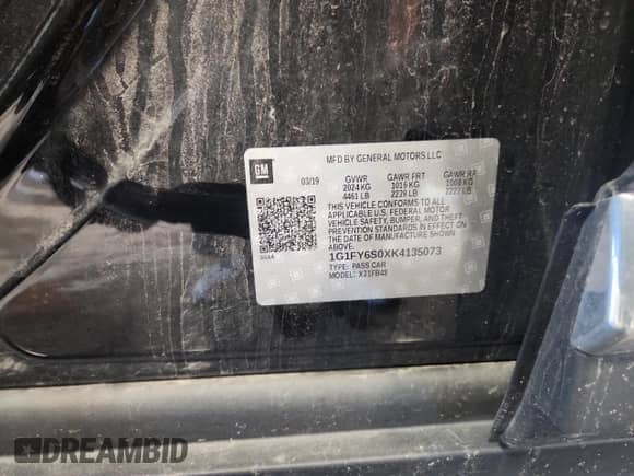 2019 Chevrolet Bolt EV LT с VIN 1G1FY6S0XK4135073, выставлен на аукционе Copart как лот 85540785 с пробегом 75 417 миль миль и Списание • Salvage title. История ставок и продаж доступна на DreamBid. Изображение 12.