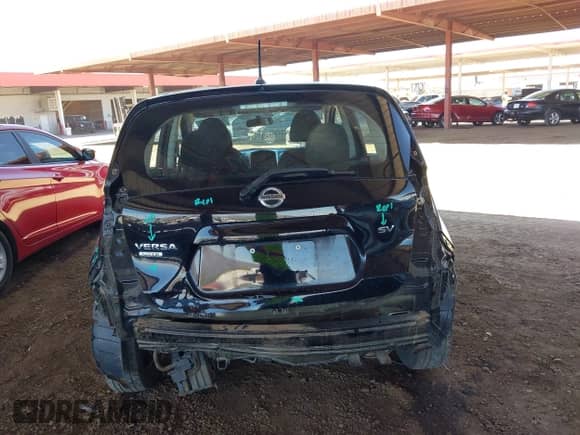 2016 Nissan Note S with VIN 3N1CE2CP9GL403803, listed as a IAAI auction lot 42824286 with 74,984 mi miles and . Bid and sale history available at DreamBid. Image 6.