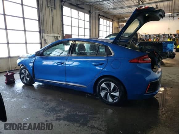2018 Hyundai Ioniq SEL with VIN KMHC75LC6JU074217, listed as a Copart auction lot 77321583 with 61,176 mi miles and . Bid and sale history available at DreamBid. Image 2.