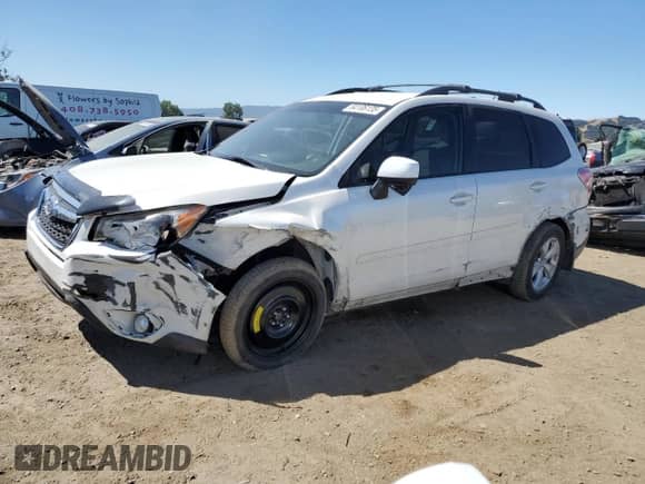 2014 Subaru Forester Premium with VIN JF2SJACC7EG459947, listed as a Copart auction lot 64106135 with 151,033 mi miles and Salvage title. Bid and sale history available at DreamBid. Image 1.