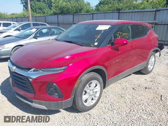 2022 Chevrolet Blazer LT с VIN 3GNKBCR43NS133014, выставлен на аукционе IAAI как лот 42797327 с пробегом 38 508 миль миль и . История ставок и продаж доступна на DreamBid. Изображение 2.