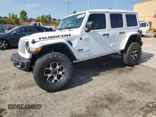 2022 Jeep Wrangler Unlimited Rubicon with VIN 1C4HJXFNXNW122414, listed as a Copart auction lot 65706445 with 46,504 mi miles and Salvage title. Bid and sale history available at DreamBid. Image 1.