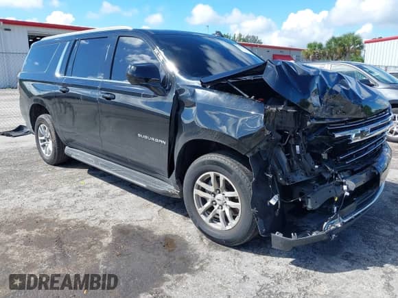 2021 Chevrolet Suburban LT with VIN 1GNSCCKD1MR421283, listed as a IAAI auction lot 43396585 with 132,534 mi miles and . Bid and sale history available at DreamBid. Image 1.