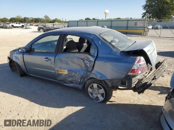 2007 Chevrolet Aveo LS with VIN KL1TD56627B066937, listed as a Copart auction lot 75964924 with 28,042 mi miles and Salvage title. Bid and sale history available at DreamBid. Image 2.