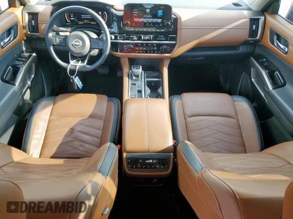 2023 Nissan Pathfinder Platinum with VIN 5N1DR3DG1PC237715, listed as a Copart auction lot 68867215 with 18,246 mi miles and Salvage title. Bid and sale history available at DreamBid. Image 8.