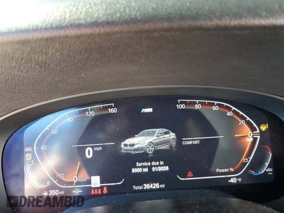 2022 BMW 5 Series 540i xDrive with VIN WBA73BJ0XNWX56419, listed as a Copart auction lot 85640715 with 36,426 mi miles and Salvage title. Bid and sale history available at DreamBid. Image 9.