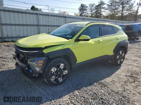 2024 Hyundai Kona SEL with VIN KM8HBCAB0RU092307, listed as a Copart auction lot 77179644 with 6,693 mi miles and Salvage title. Bid and sale history available at DreamBid. Image 1.