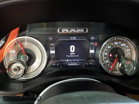 2020 Ram 1500 Longhorn with VIN 1C6SRFKT6LN115127, listed as a Copart auction lot 67561165 with 78,570 mi miles and Salvage title. Bid and sale history available at DreamBid. Image 9.