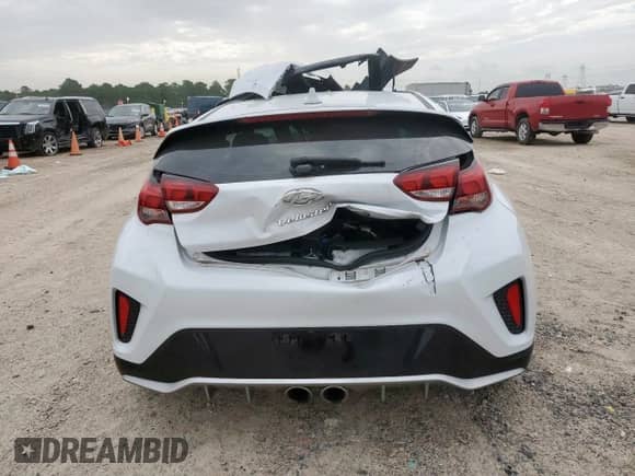 2020 Hyundai Veloster Turbo with VIN KMHTH6AB0LU030939, listed as a Copart auction lot 64249345 with Not provided miles and Non repairable. Bid and sale history available at DreamBid. Image 6.