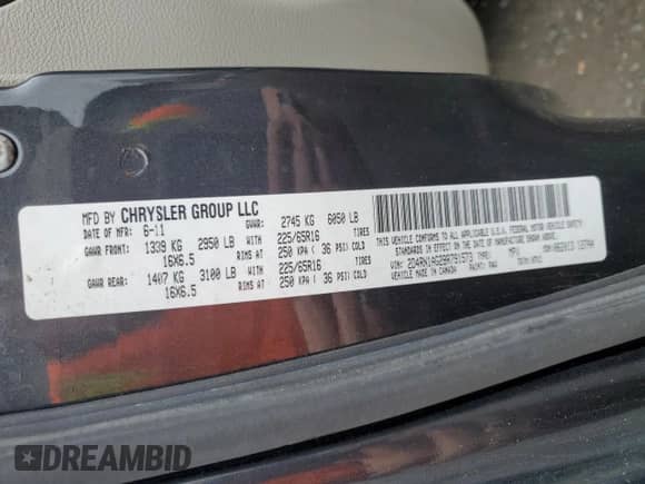 2011 Dodge Grand Caravan Cargo with VIN 2D4RN1AG2BR791573, listed as a Copart auction lot 50886445 with 122,357 mi miles and Clean title. Bid and sale history available at DreamBid. Image 13.