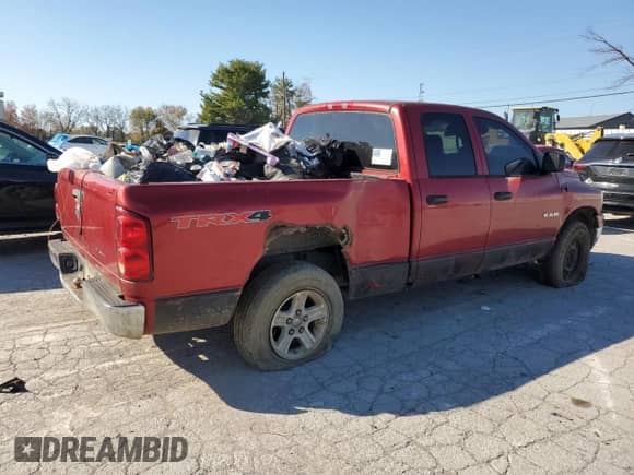 2008 Dodge 1500 SLT with VIN 1D7HU18NX8S574690, listed as a Copart auction lot 73171534 with Not provided miles and Non repairable. Bid and sale history available at DreamBid. Image 3.