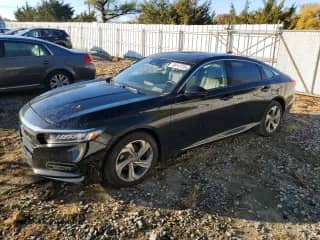 2019 Honda Accord EX-L z VIN 1HGCV1F52KA041056, wystawiony jako Copart lot #86512735 z przebiegiem Nie podano mil oraz Szkoda całkowita • Salvage title. Historia ofert i sprzedaży dostępna na DreamBid. Obrazek 1.