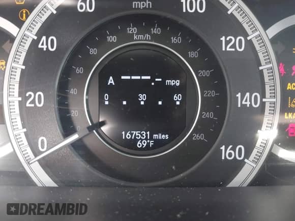 2016 Honda Accord Touring with VIN 1HGCR3F96GA027770, listed as a IAAI auction lot 43244872 with 167,531 mi miles and . Bid and sale history available at DreamBid. Image 15.