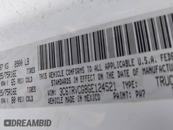 2016 Ram ProMaster Cargo с VIN 3C6TRVCG8GE124521, выставлен на аукционе IAAI как лот 42364197 с пробегом 154 867 миль миль и . История ставок и продаж доступна на DreamBid. Изображение 9.