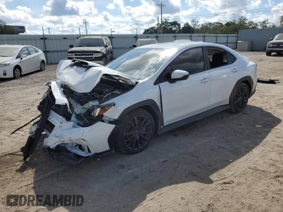 2023 Subaru WRX Premium with VIN JF1VBAF63P9820912, listed as a Copart auction lot 83792705 with 24,796 mi miles and Non repairable. Bid and sale history available at DreamBid. Image 1.
