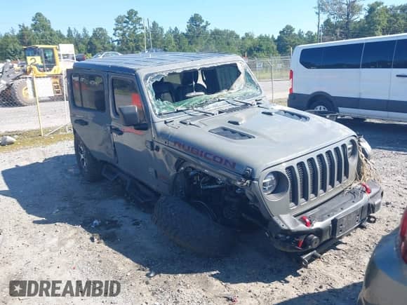 2021 Jeep Wrangler Unlimited Rubicon with VIN 1C4HJXFG3MW579324, listed as a IAAI auction lot 43143653 with 38,657 mi miles and . Bid and sale history available at DreamBid. Image 1.