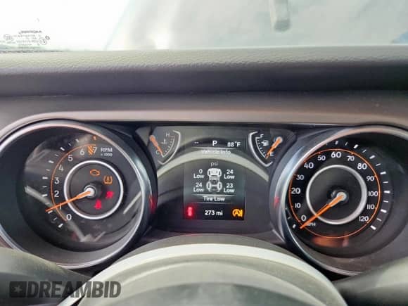 2022 Jeep Wrangler Sport с VIN 1C4GJXAG1NW105893, выставлен на аукционе Copart как лот 70509215 с пробегом 273 миль миль и Списание • Salvage title. История ставок и продаж доступна на DreamBid. Изображение 9.