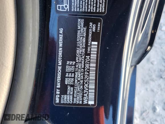 2015 BMW 4 Series 428i xDrive с VIN WBA3V9C52FP798704, выставлен на аукционе Copart как лот 76052364 с пробегом 40 695 миль миль и Списание • Salvage title. История ставок и продаж доступна на DreamBid. Изображение 12.