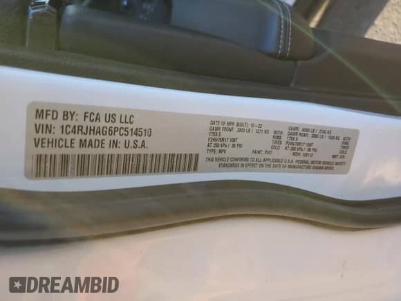 2023 Jeep Grand Cherokee Altitude z VIN 1C4RJHAG6PC514510, wystawiony jako Copart lot #69847905 z przebiegiem 68 219 mil mil oraz Czysty tytuł • Clean title. Historia ofert i sprzedaży dostępna na DreamBid. Obrazek 13.