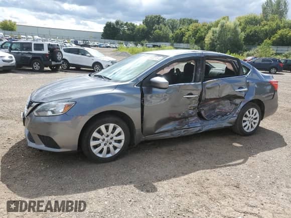 2019 Nissan Sentra S with VIN 3N1AB7AP1KY214591, listed as a Copart auction lot 71833315 with 222,019 mi miles and Clean title. Bid and sale history available at DreamBid. Image 1.