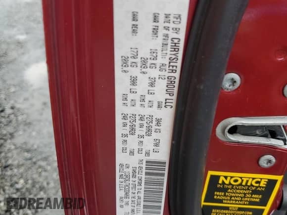 2012 Dodge RAM with VIN 1C6RD6JT0CS334066, listed as a Copart auction lot 78656744 with Not provided miles and Salvage title. Bid and sale history available at DreamBid. Image 13.