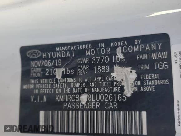 2020 Hyundai Venue SEL с VIN KMHRC8A38LU026165, выставлен на аукционе Copart как лот 85733984 с пробегом 50 148 миль миль и На запчасти • Non repairable. История ставок и продаж доступна на DreamBid. Изображение 16.