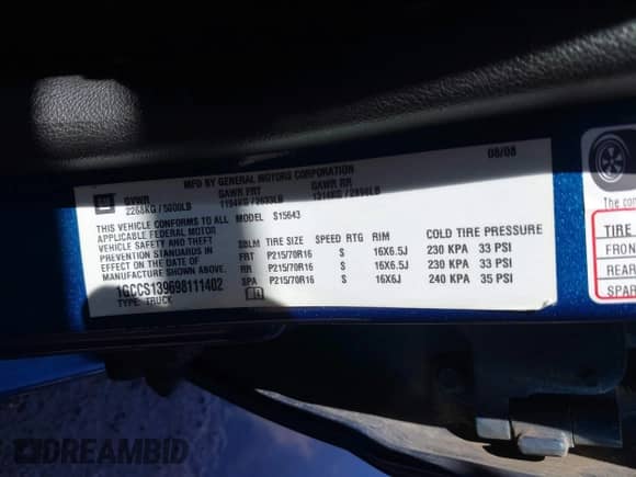 2009 Chevrolet Colorado 1LT z VIN 1GCCS139698111402, wystawiony jako IAAI lot #41403660 z przebiegiem 160 695 mil mil oraz . Historia ofert i sprzedaży dostępna na DreamBid. Obrazek 9.