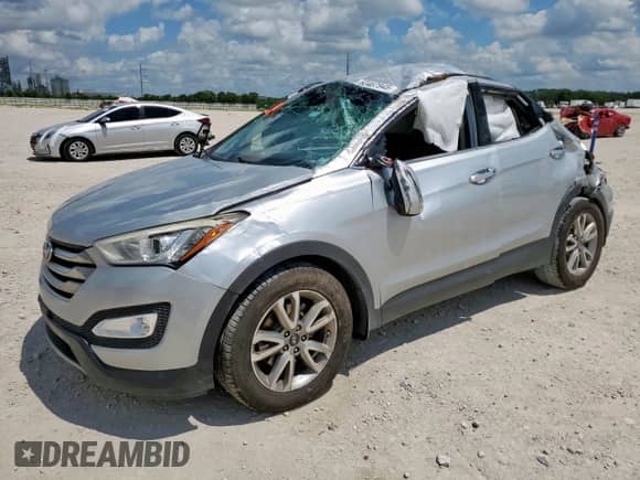 2015 Hyundai Santa Fe with VIN 5XYZU3LA2FG286521, listed as a Copart auction lot 62467945 with 224,885 mi miles and Salvage title. Bid and sale history available at DreamBid. Image 1.