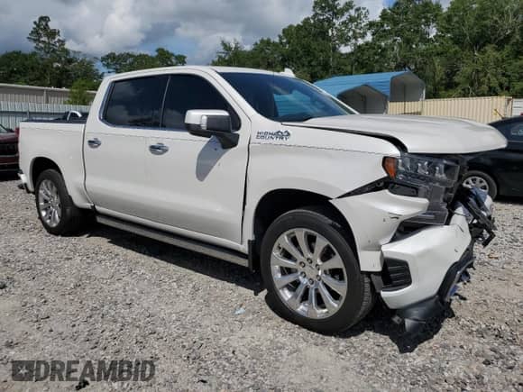 2020 Chevrolet Silverado 1500 High Country with VIN 1GCUYHED4LZ160984, listed as a Copart auction lot 62742345 with 43,161 mi miles and Salvage title. Bid and sale history available at DreamBid. Image 4.