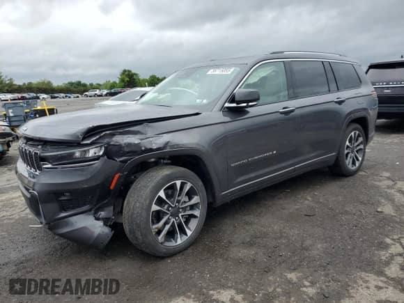 2022 Jeep Grand Cherokee Overland with VIN 1C4RJKDG2N8514545, listed as a Copart auction lot 56715055 with 53,272 mi miles and Salvage title. Bid and sale history available at DreamBid. Image 1.