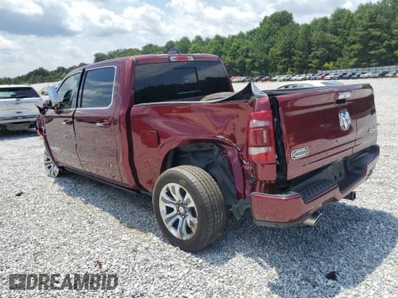 2020 Ram 1500 Longhorn with VIN 1C6SRFKM9LN221015, listed as a Copart auction lot 65352644 with 60,437 mi miles and Salvage title. Bid and sale history available at DreamBid. Image 2.
