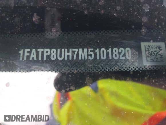 2021 Ford Mustang EcoBoost с VIN 1FATP8UH7M5101820, выставлен на аукционе IAAI как лот 42544898 с пробегом 91 053 миль миль и . История ставок и продаж доступна на DreamBid. Изображение 9.