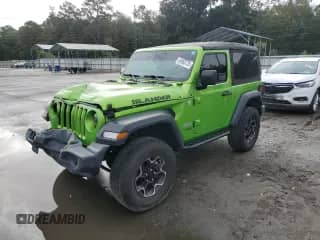 2020 Jeep Wrangler Sport S with VIN 1C4GJXAN5LW154901, listed as a Copart auction lot 84963735 with 76,329 mi miles and Salvage title. Bid and sale history available at DreamBid. Image 1.