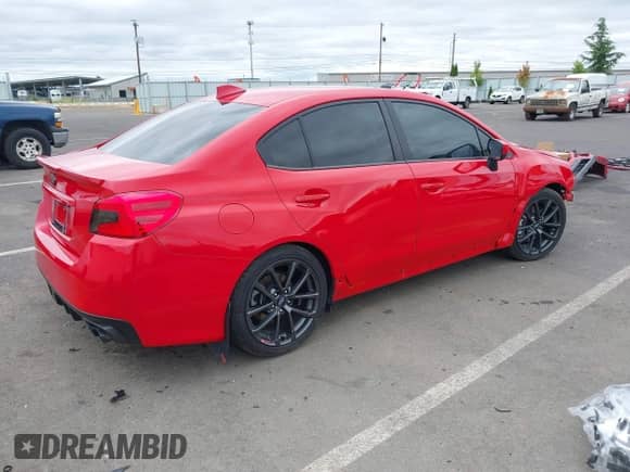 2019 Subaru WRX Premium with VIN JF1VA1C62K9828127, listed as a IAAI auction lot 42909470 with 60,541 mi miles and . Bid and sale history available at DreamBid. Image 4.