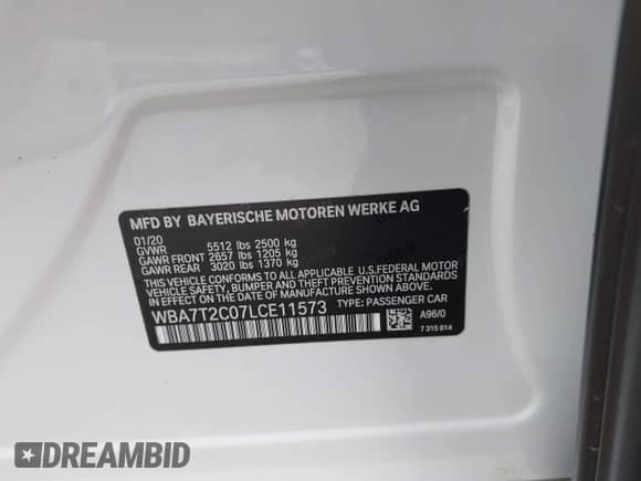 2020 BMW 7 Series 740i z VIN WBA7T2C07LCE11573, wystawiony jako IAAI lot #42474689 z przebiegiem 63 015 mil mil oraz . Historia ofert i sprzedaży dostępna na DreamBid. Obrazek 9.