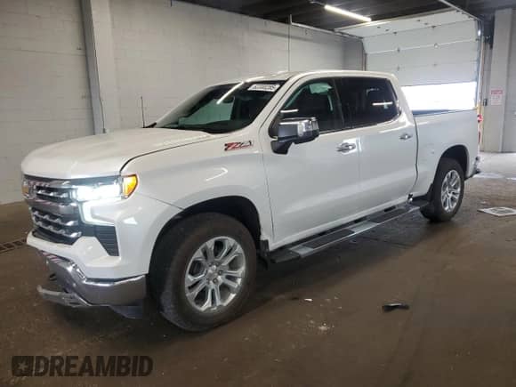 2023 Chevrolet Silverado 1500 LTZ with VIN 1GCUDGED9PZ248148, listed as a Copart auction lot 62300285 with 62,236 mi miles and Salvage title. Bid and sale history available at DreamBid. Image 1.