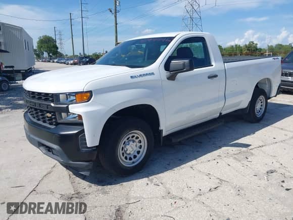 2021 Chevrolet Silverado 1500 Work Truck with VIN 3GCNYAEH1MG295419, listed as a IAAI auction lot 41944412 with Not provided miles and . Bid and sale history available at DreamBid. Image 2.