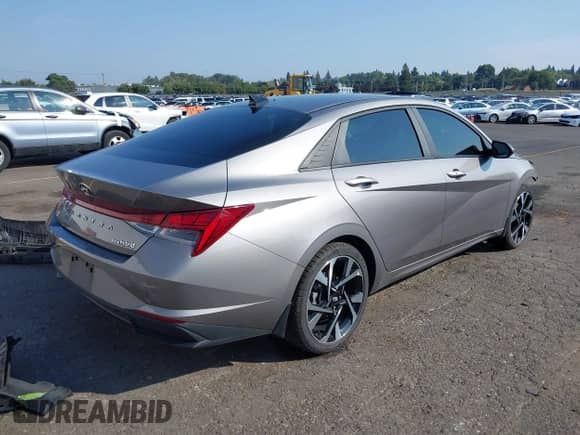 2023 Hyundai Elantra Blue with VIN KMHLM4AJ8PU044925, listed as a IAAI auction lot 43164954 with 141,748 mi miles and . Bid and sale history available at DreamBid. Image 4.