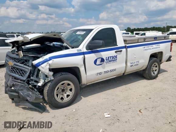 2014 Chevrolet Silverado 1500 Work Truck with VIN 1GCNCPECXEZ280165, listed as a Copart auction lot 70180255 with 232,182 mi miles and Salvage title. Bid and sale history available at DreamBid. Image 1.