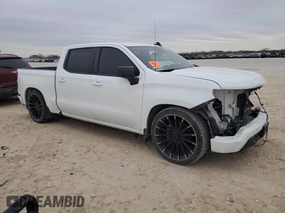 2022 Chevrolet Silverado 1500 LT with VIN 1GCPACEK2NZ635571, listed as a Copart auction lot 88725255 with Not provided miles and Salvage title. Bid and sale history available at DreamBid. Image 4.