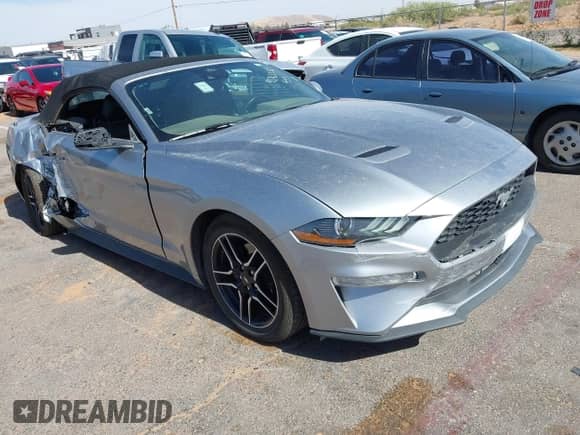 2023 Ford Mustang EcoBoost with VIN 1FATP8UH8P5111471, listed as a IAAI auction lot 42263532 with 49,880 mi miles and . Bid and sale history available at DreamBid. Image 1.
