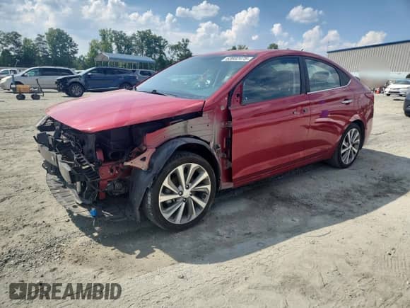 2021 Hyundai Accent Limited z VIN 3KPC34A6XME152119, wystawiony jako Copart lot #63602475 z przebiegiem 103 412 mil mil oraz Szkoda całkowita • Salvage title. Historia ofert i sprzedaży dostępna na DreamBid. Obrazek 1.